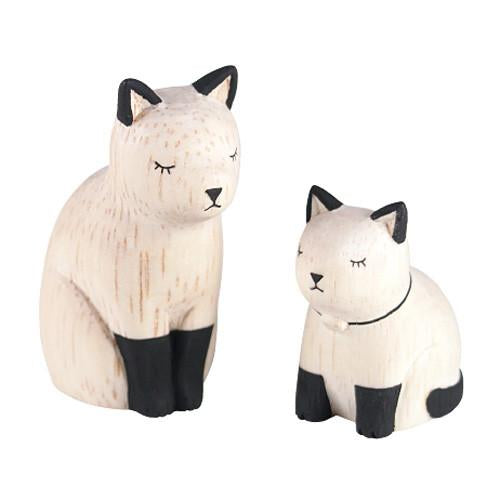 T-lab polepole animal Family Set Siamese Cat