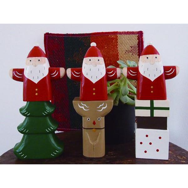 T-lab Holiday totem pole series / Santa Claus reindeer