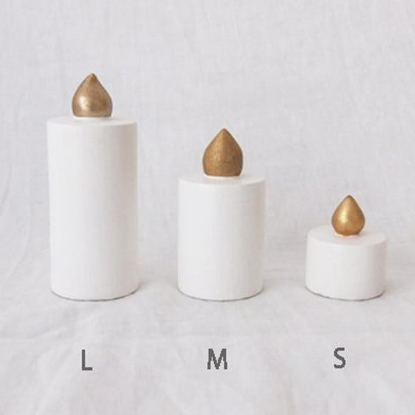 T-lab Holiday Wooden candle / L