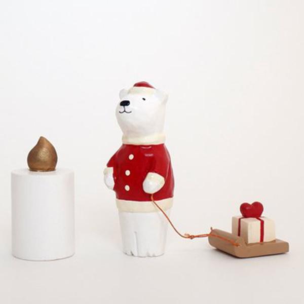 T-lab Holiday Wooden candle / M