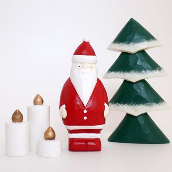 T-lab Holiday Wooden candle / M