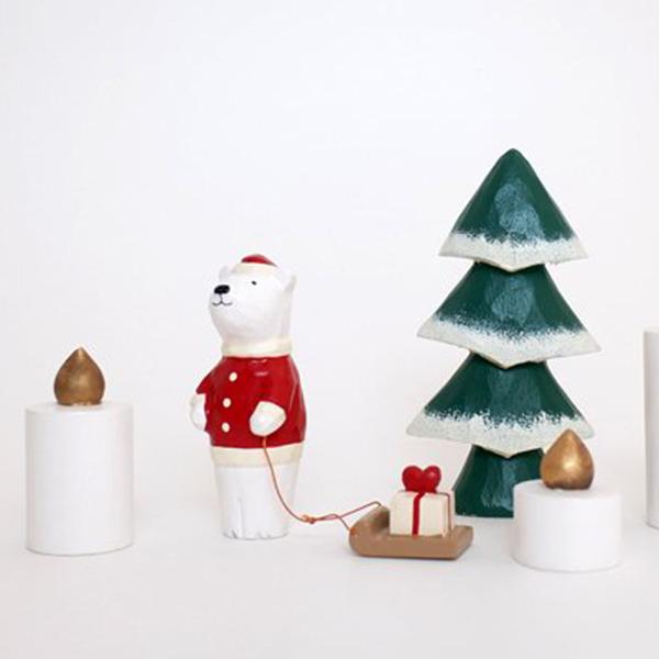 T-lab Holiday Wooden candle / M