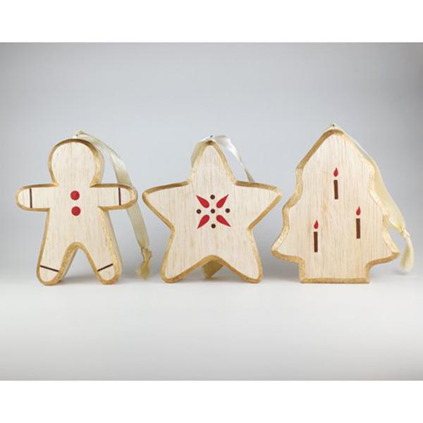 T-lab Holiday Nordic Wood Object / Gingerbread Man