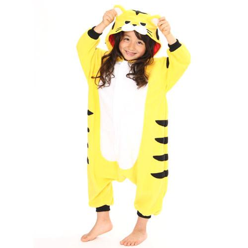 SAZAC Yellow Tiger Kigurumi for Kids